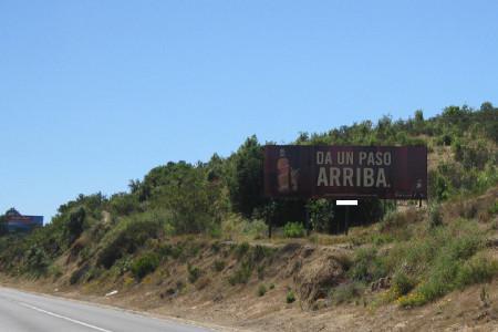 Letrero publicitario Salida Norte Puchuncavi