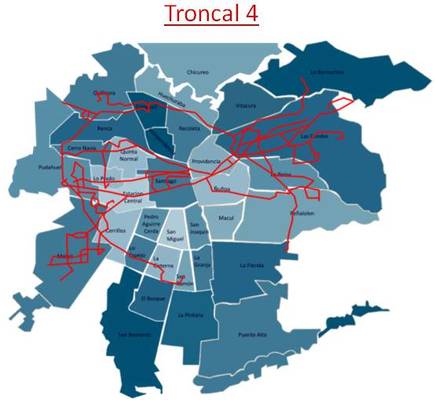 Recorrido Troncal 4