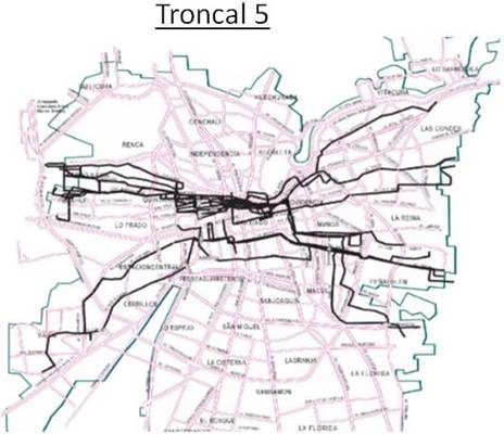 Recorrido Troncal 5