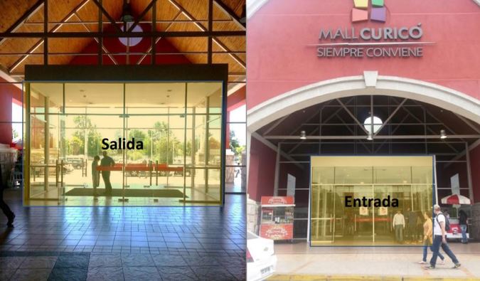 Foto de Mall Curicó - Mampara Acceso Principal Sector Ripley ( Entrada y Salida)