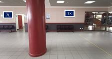Letrero, retro-iluminado, cara simple / Sector Entrada a SSHH. - Aeropuerto Arica