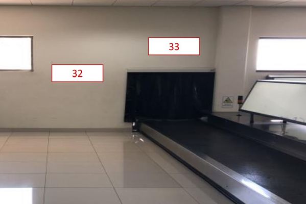 Foto de Letrero mural cinta de equipaje en Sala de llegadas N°1 (Nacional / Internacional) - Aeropuerto La Serena