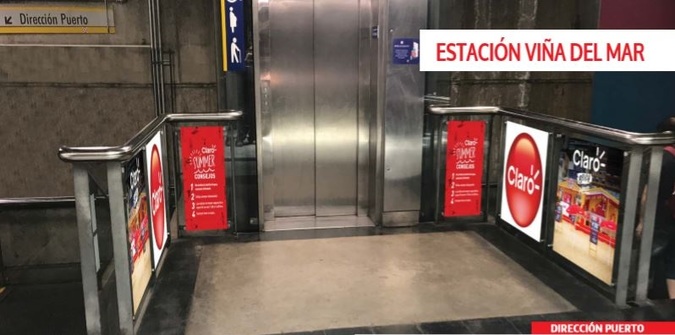 Foto de Barandas interiores de ascensor - Estación Viña del Mar
